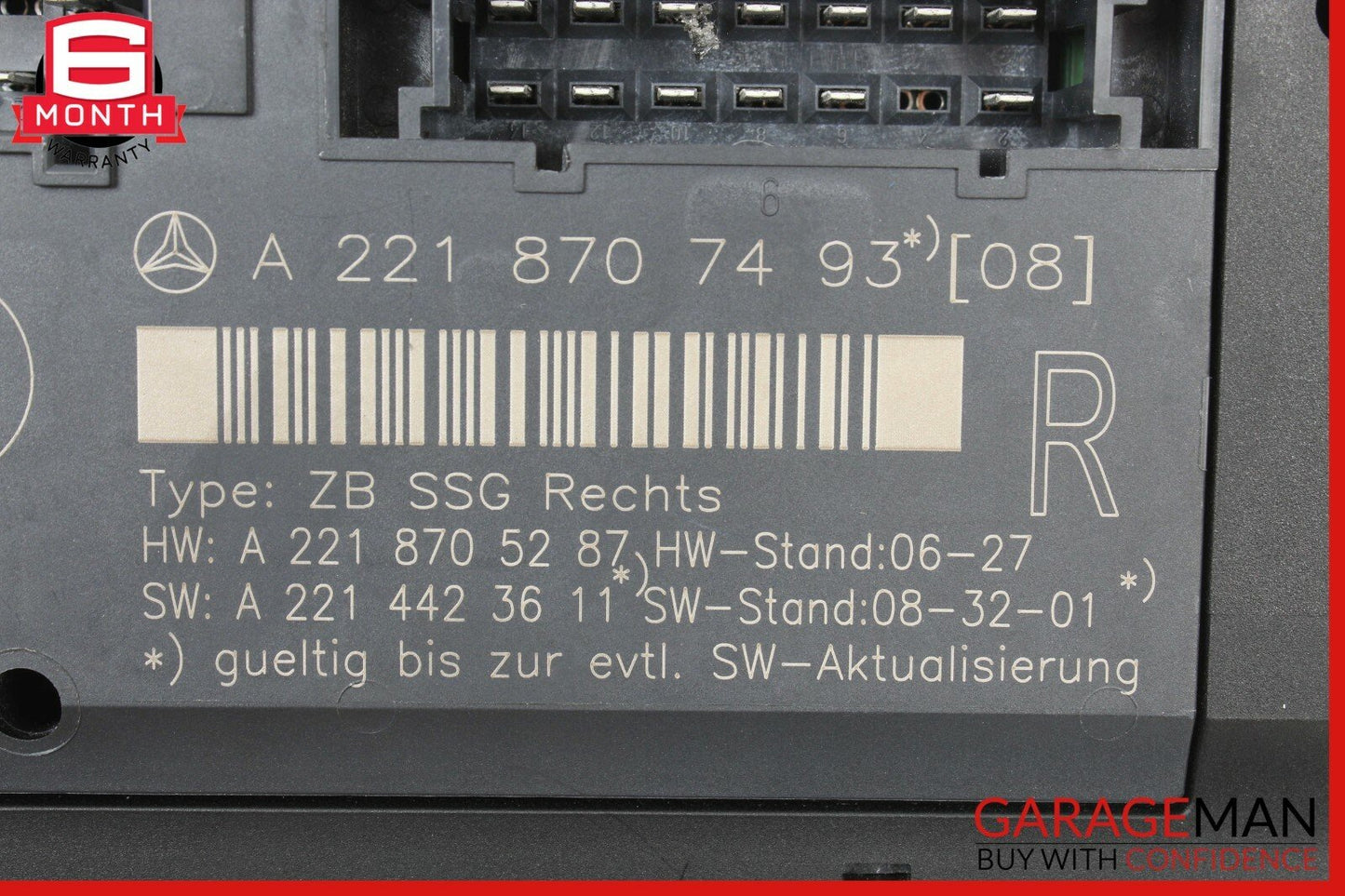 07-13 Mercedes W221 S550 Front Right Under Seat Control Module 2218707493 OEM