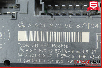 07-13 Mercedes W221 S550 Front Right Side Seat Controller Module Unit