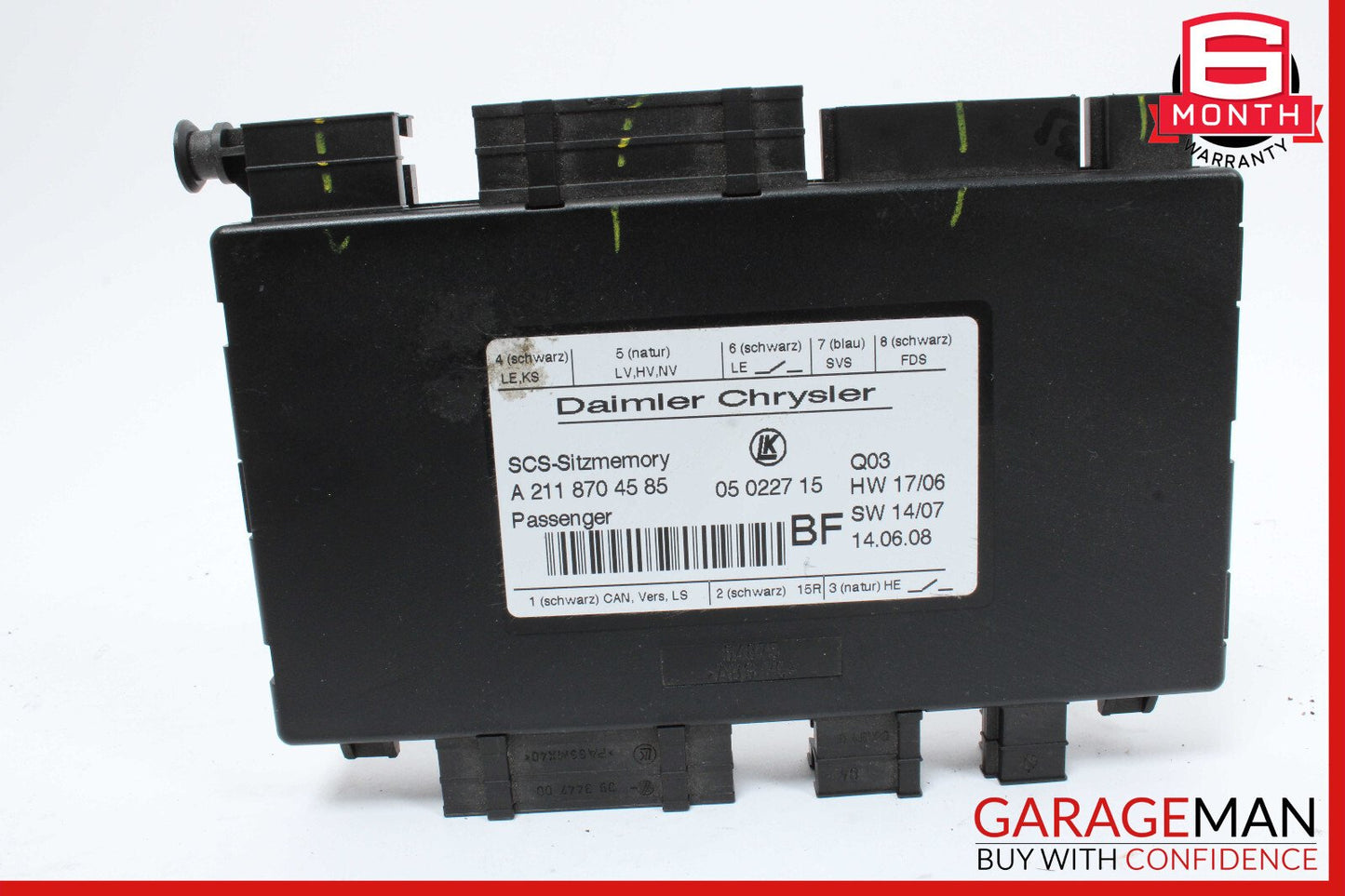 03-12 Mercedes W164 ML550 GL500 CLS550 Front Right Seat Control Module Unit
