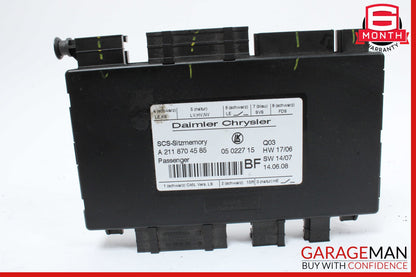 03-12 Mercedes W164 ML550 GL500 CLS550 Front Right Seat Control Module Unit