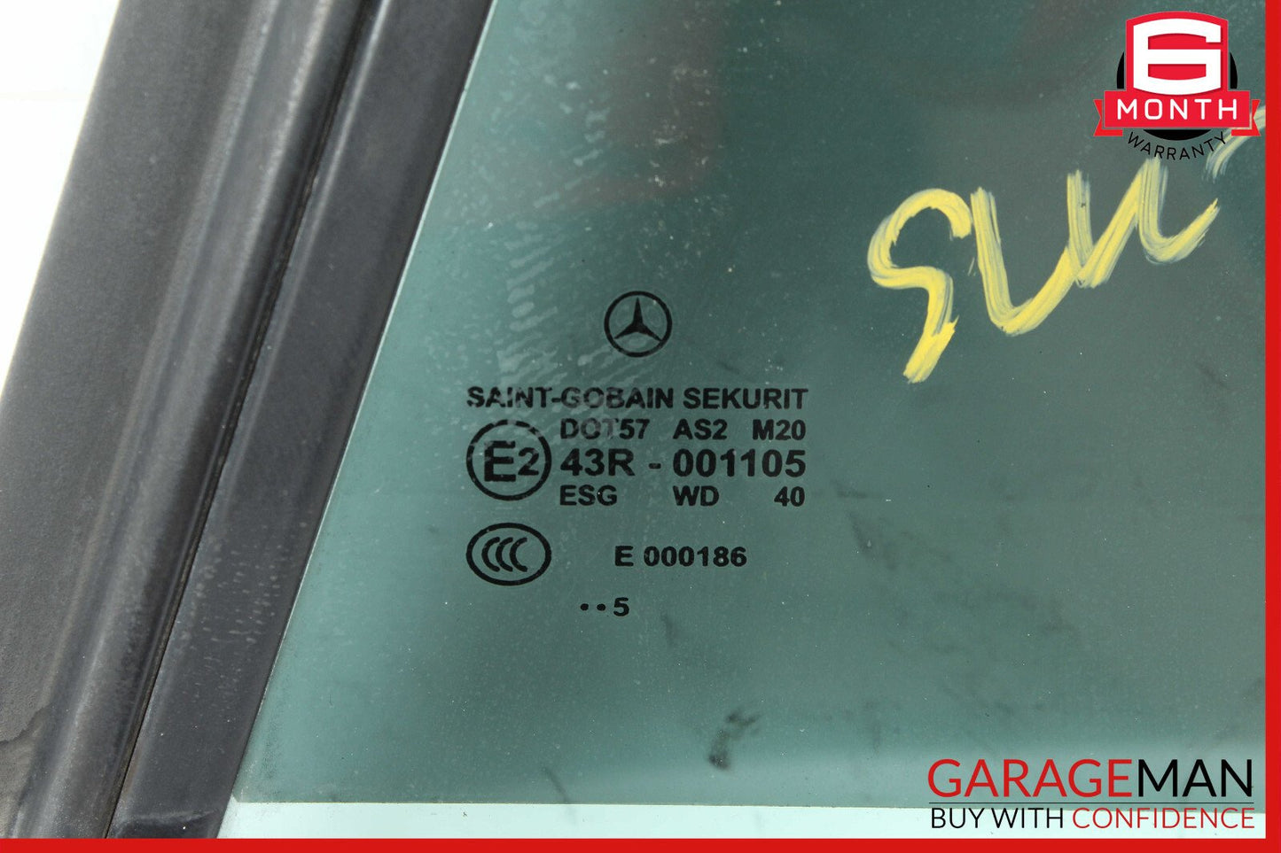 05-11 Mercedes R171 SLK280 Quarter Window Glass Rear Left Driver Side OEM