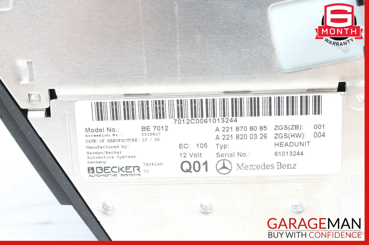 07-09 Mercedes W221 S550 CD DVD Changer Navigation Audio Command Comand Unit