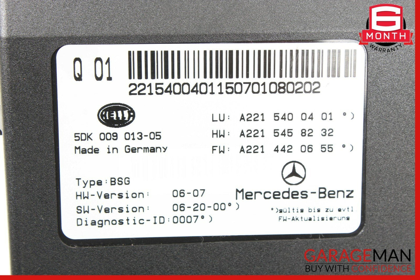 07-13 Mercedes W221 S550 CL63 AMG Electric Power Supply Control Fuse Box Module
