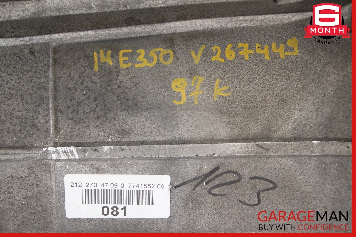 14-16 Mercedes W212 E350 RWD 7G Automatic Transmission Assembly 722.906 97k
