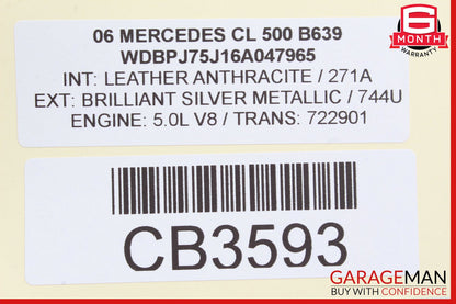 00-06 Mercedes W215 CL500 CL600 Front Left Side Door Keyless Go Antenna Frame