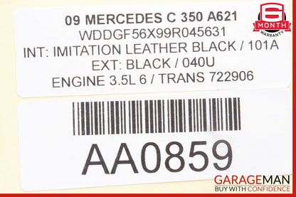 08-09 Mercedes W204 C350 C63 AMG Front Left Side Mirror Rear View Door Black