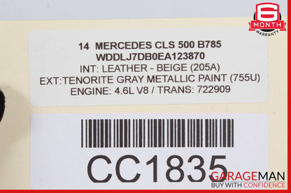 12-14 Mercedes W218 CLS550 Front Left Driver Side Interior Door Panel OEM