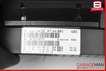 06-08 Mercedes X164 GL450 4MATIC Speedometer Odometer Instrument Cluster OEM