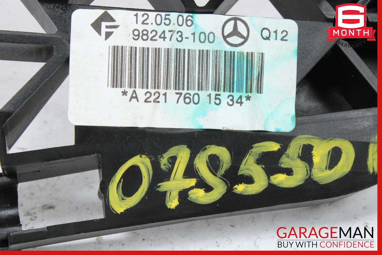 07-13 Mercedes W221 S550 S63 AMG Rear Left Side Exterior Door Handle Black OEM