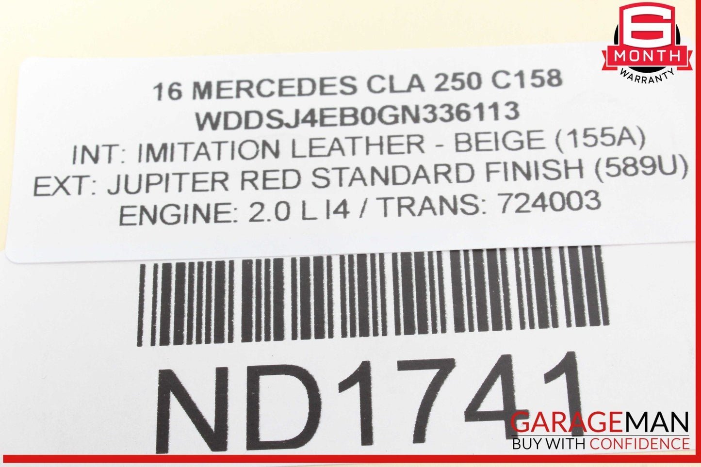 14-19 Mercedes W117 CLA250 Rear Left or Right Upper Control Arm 2463501006 OEM
