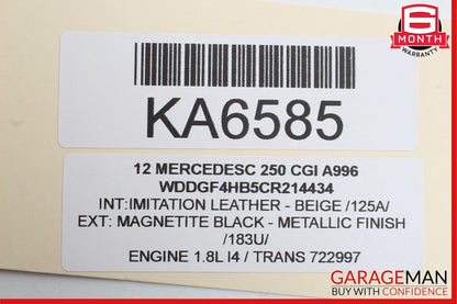 08-18 Mercedes C250 E350 CLS400 SLK350 Front Left Side Door Control Module Unit