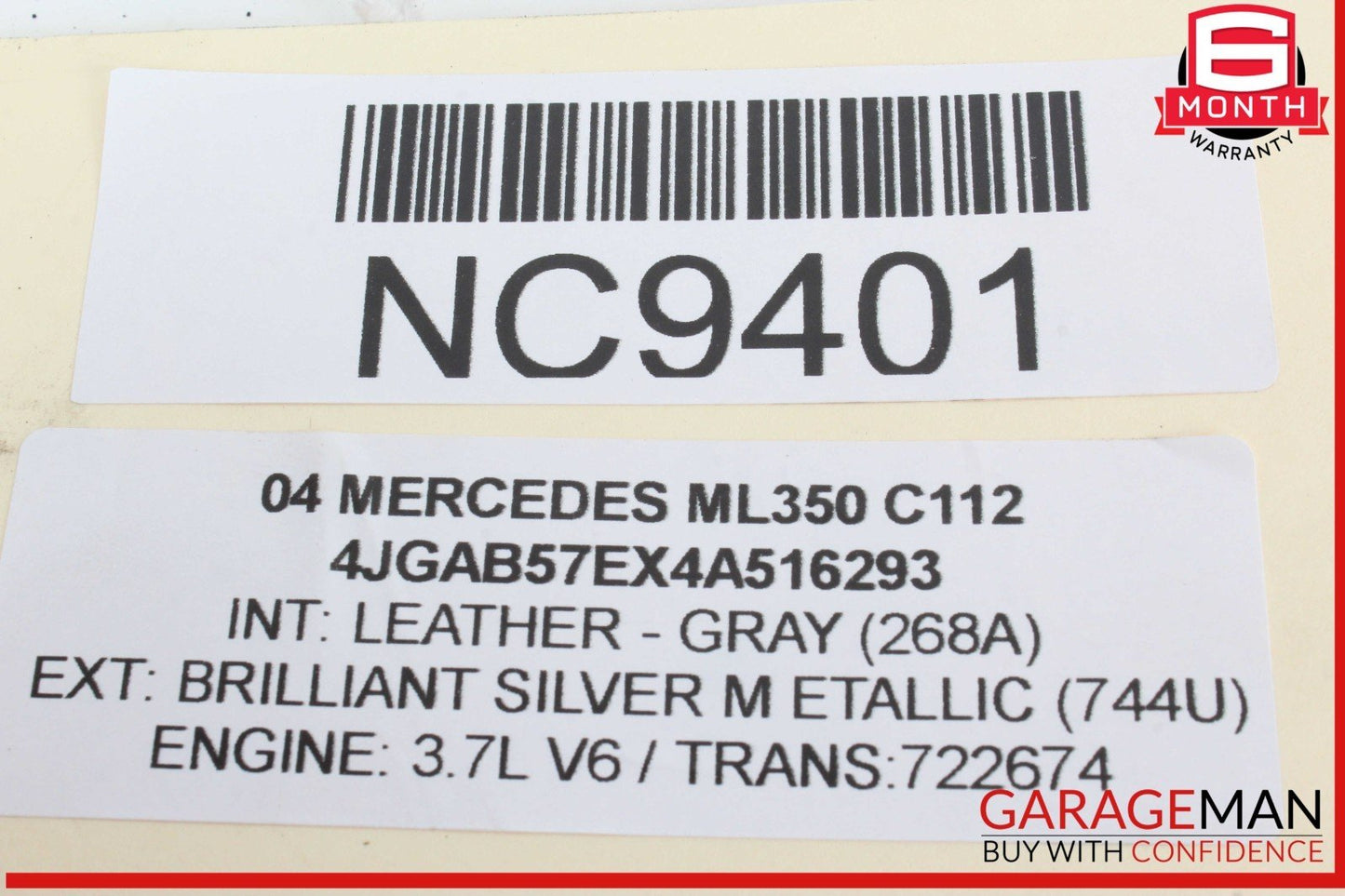 98-05 Mercedes W163 ML350 Front Upper Radiator Core Support Bracket Panel OEM
