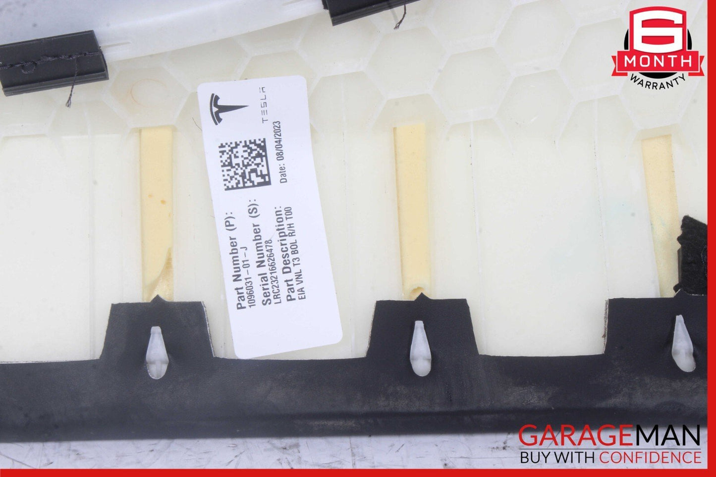 17-23 Tesla 3 Rear Right Seat Neck Roll Trimming Cushion 1096031-01-J OEM