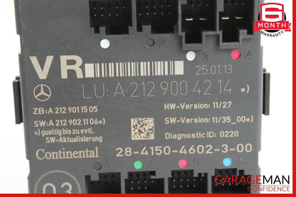08-14 Mercedes W204 C250 C350 Front Right Side Door Control Module 2129004214