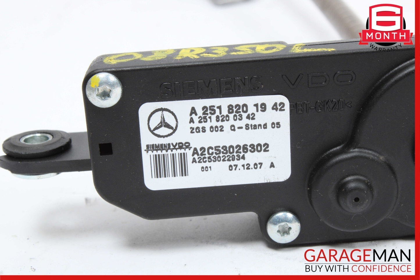 06-13 Mercedes W251 R350 R550 Rear Left Side Quarter Glass Window Motor OEM