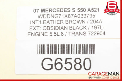 07-10 Mercedes S550 CL550 4 Spoke Steering Wheel w/ Paddle Shifters Black Wood