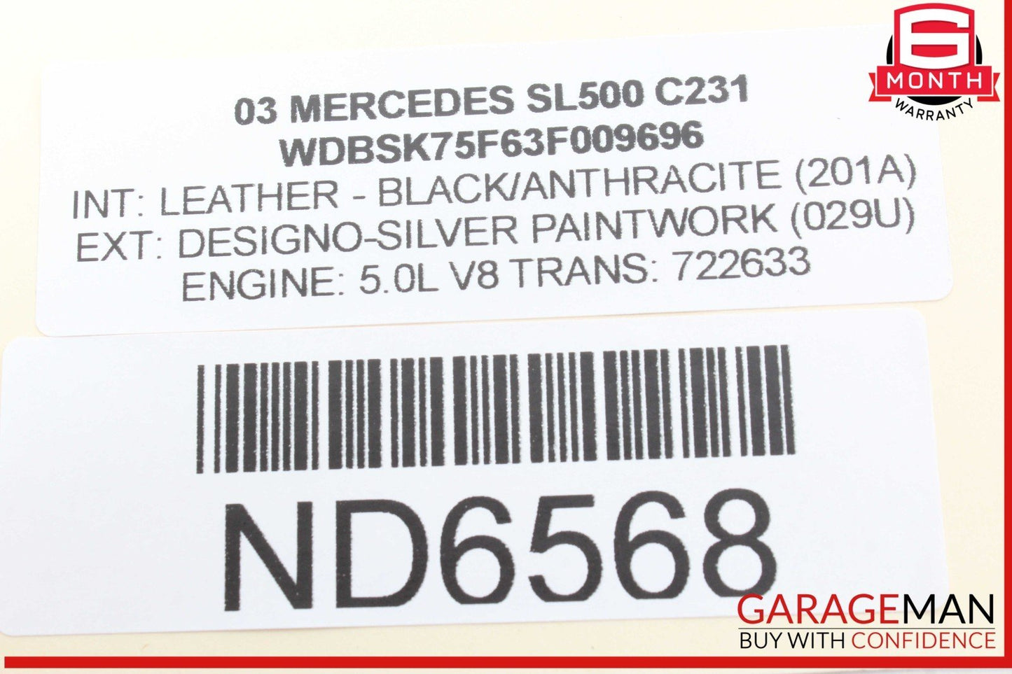 03-12 Mercedes R230 SL500 SL55 AMG Front Left Door Control Module 2308204726 OEM