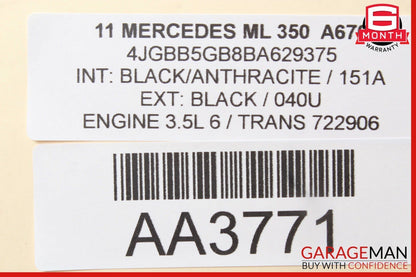 10-12 Mercedes X164 GL450 R350 ML350 Interior Rear View Mirror Assembly Gray