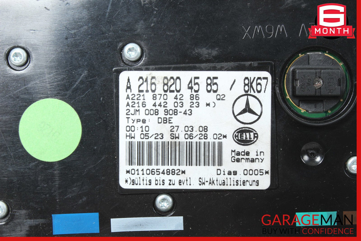 07-09 Mercedes W216 CL550 Overhead Dome Light Lamp Sunroof Control Switch OEM