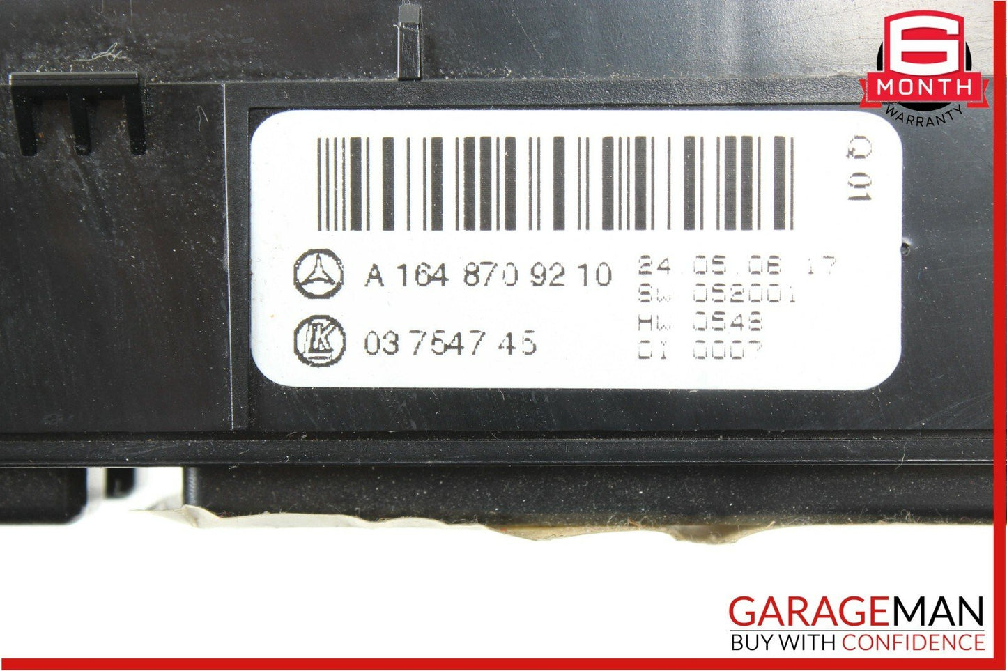 06-12 Mercedes X164 GL450 ML450 Hazard Light Switch Control Panel 1648709210 OEM