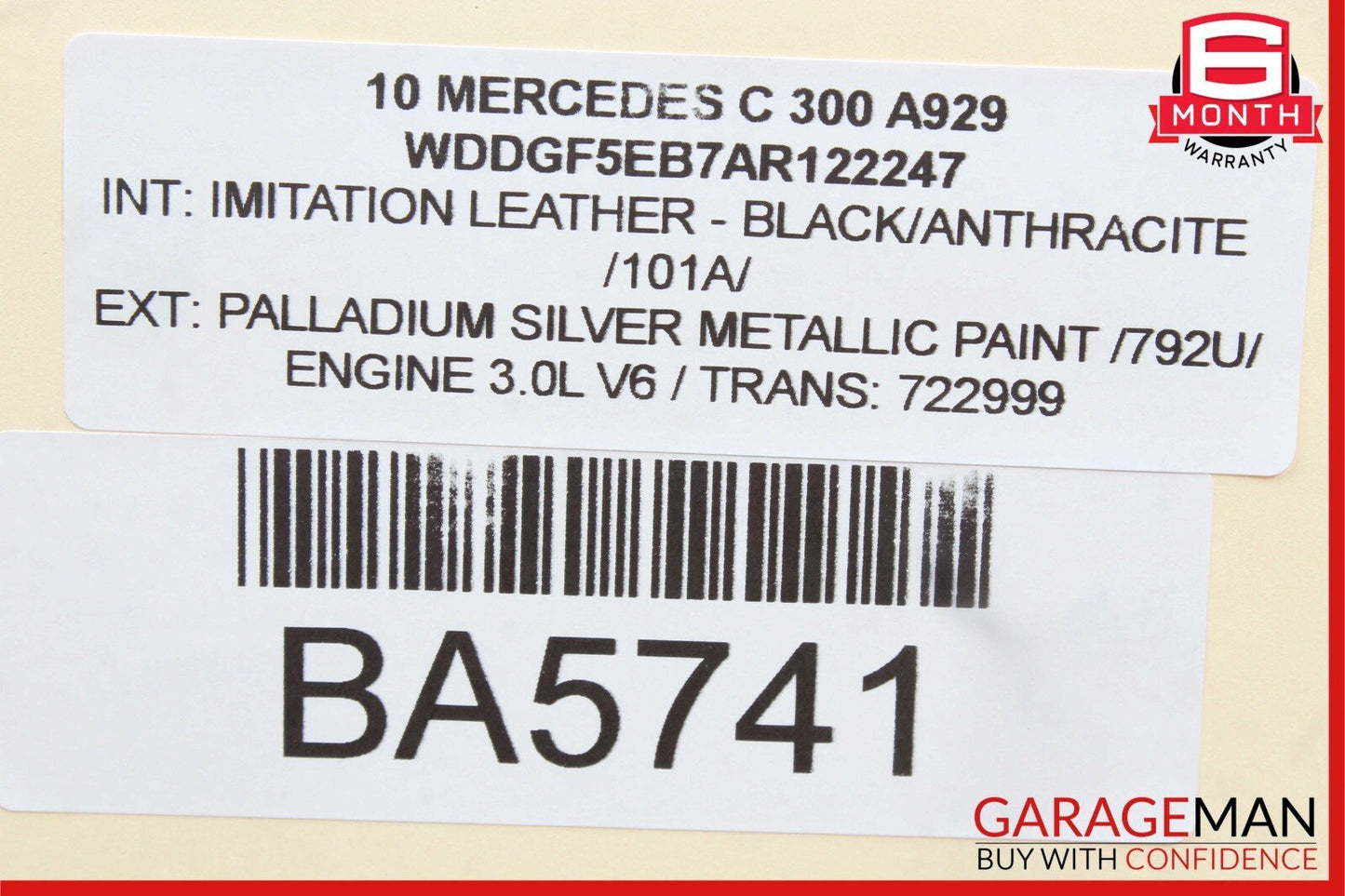 08-11 Mercedes W204 C300 C350 Rear Left Side Door Lock Latch Actuator