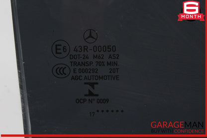 14-18 Mercedes W117 CLA250 Rear Right Passenger Side Door Window Glass OEM
