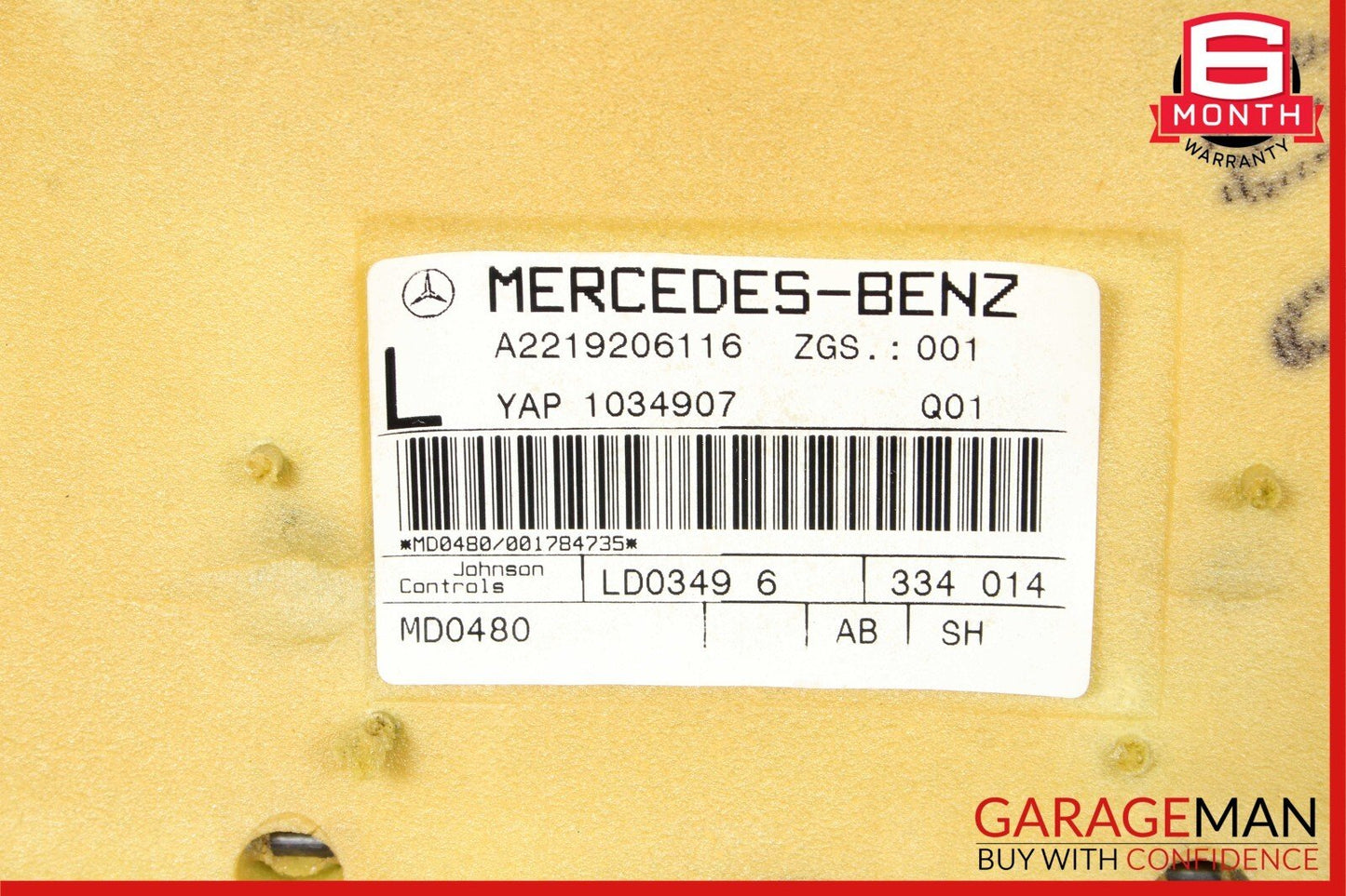 07-09 Mercedes W221 S550 Rear Left Driver Side Top Upper Seat Cushion Cover OEM