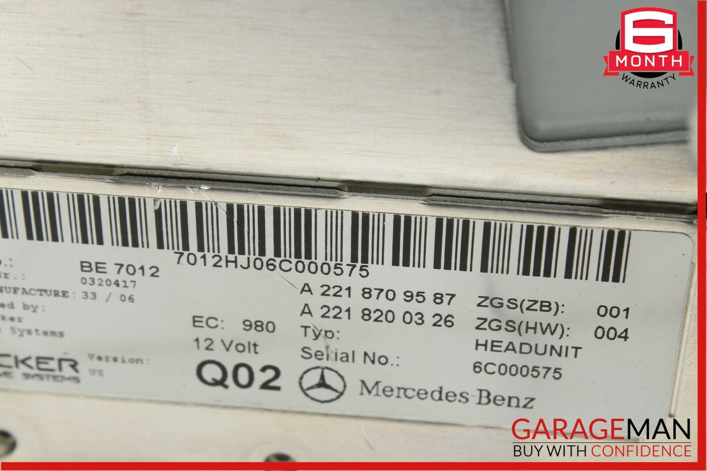 07-09 Mercedes W221 S550 Navigation Command Comand Head Unit CD Audio Player