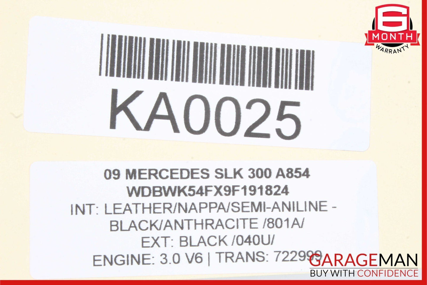 05-11 Mercedes R171 SLK350 Front Right & Left Shock Absorber Coil Spring Set