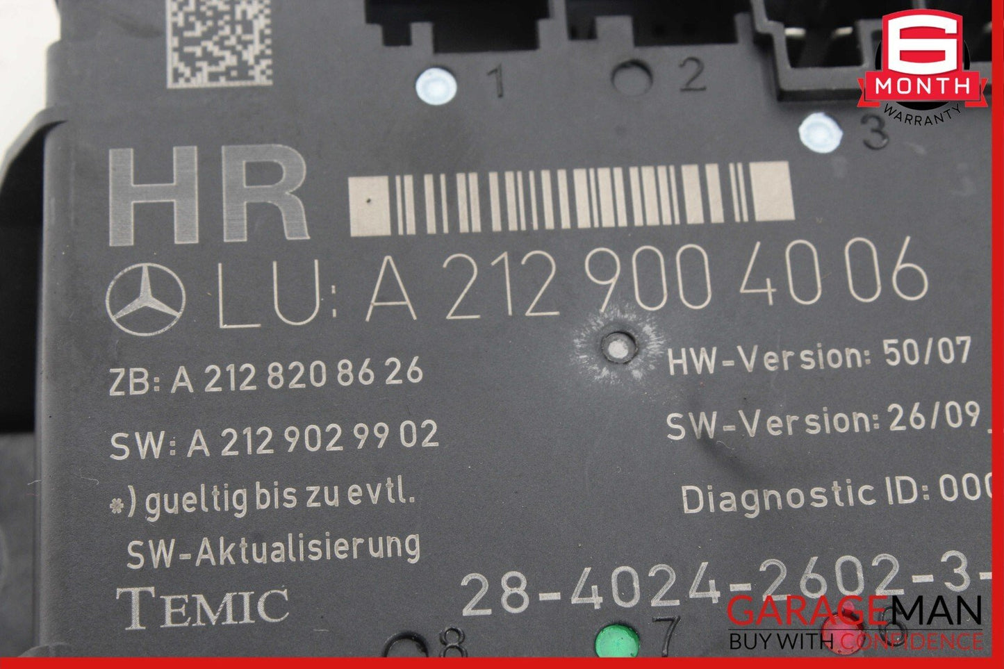 08-18 Mercedes W212 E550 C350 Rear Right Side Door Control Module OEM