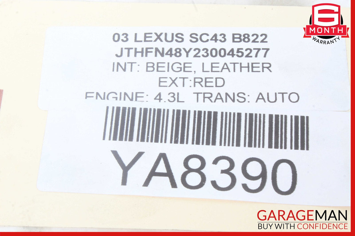 02-10 Lexus SC430 Rear Right Side Convertible Upper Roof Top Lid Hinge OEM
