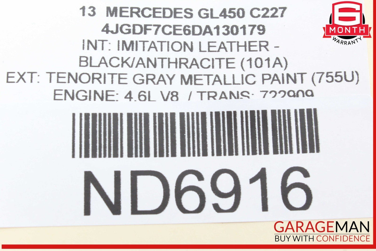 07-19 Mercedes X166 GL450 Rear 3rd Third Row Seat Motor 1648202342 OEM
