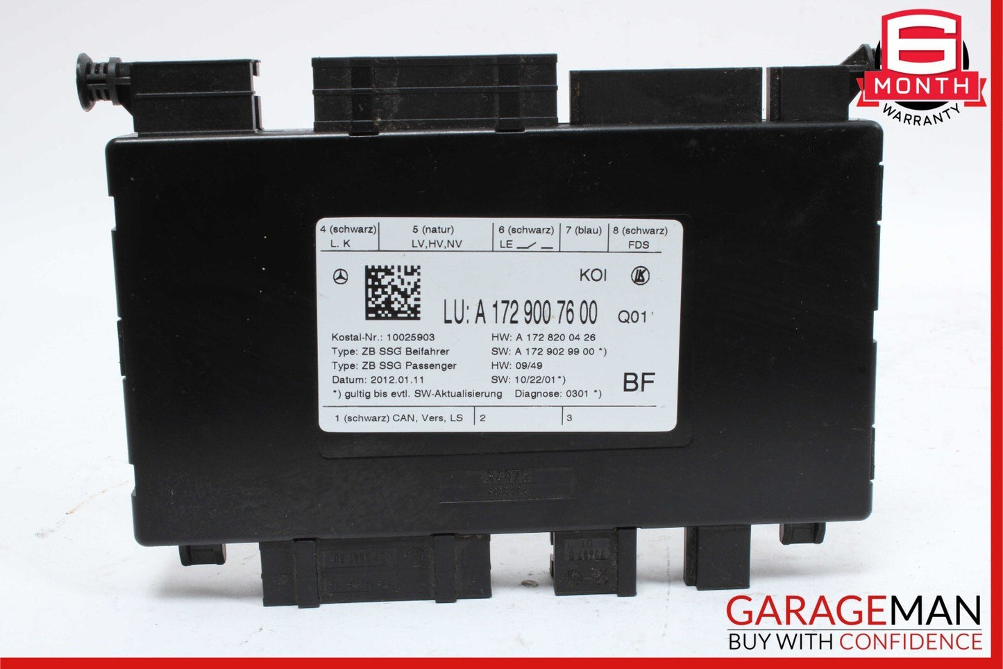 08-20 Mercedes R172 SLK350 SLK250 C350 Seat Control Module Front Right Side OEM