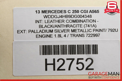 08-14 Mercedes W204 C250 C350 Front Right Side Curved Wishbone Control Arm OEM