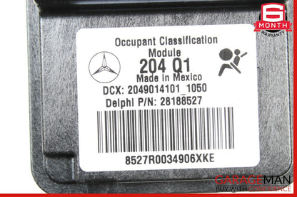08-11 Mercedes W204 C250 C300 Front Right Seat Occupancy Sensor Mat SRS Module