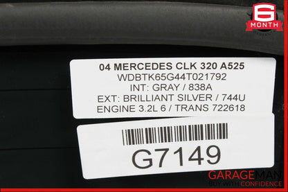 03-09 Mercedes W209 CLK500 Soft Top Convertible Rear Windshield Window Glass OEM