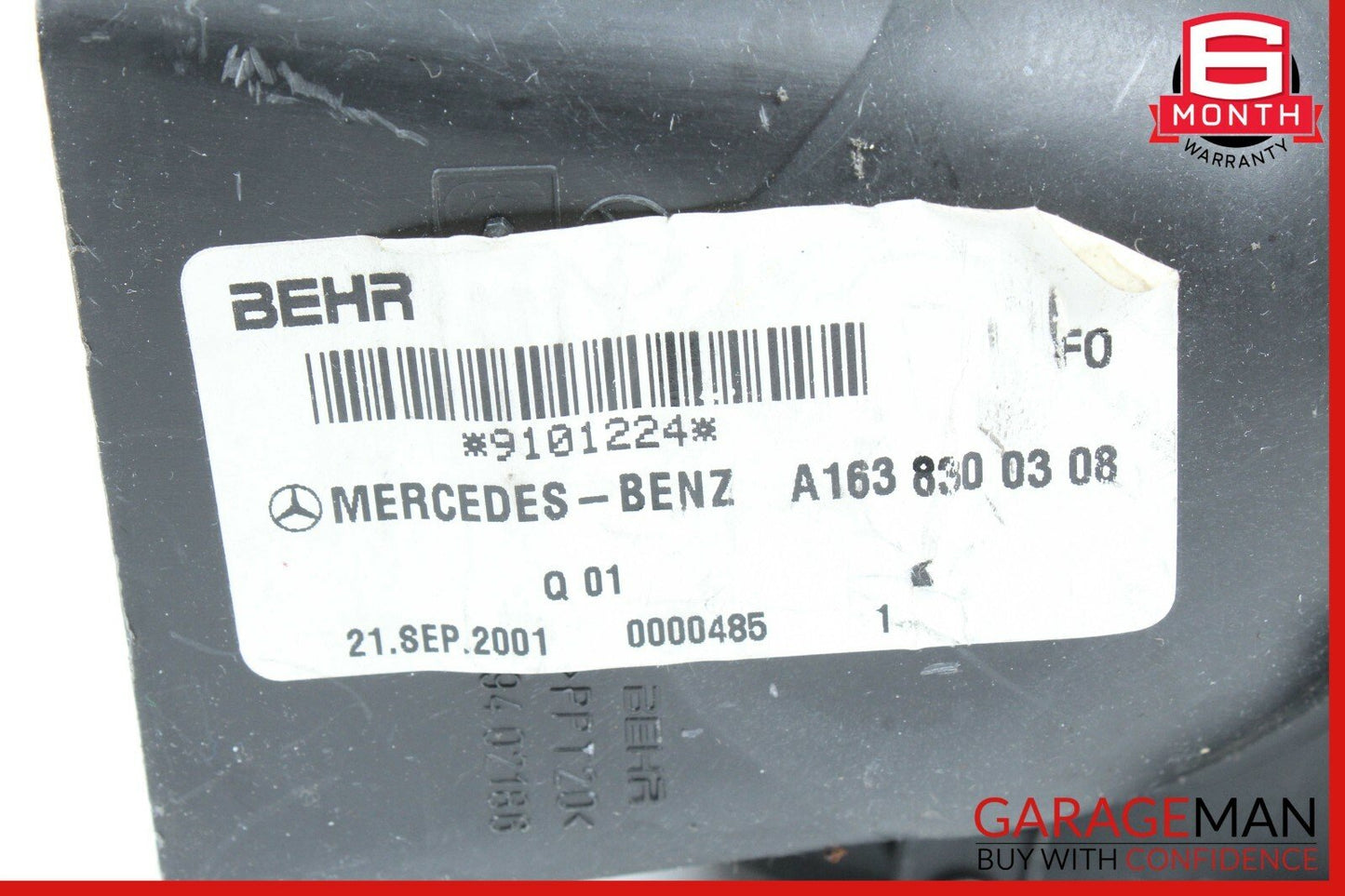 02-05 Mercedes W163 ML320 Rear A/C AC Heater Blower Fan Motor Assembly OEM