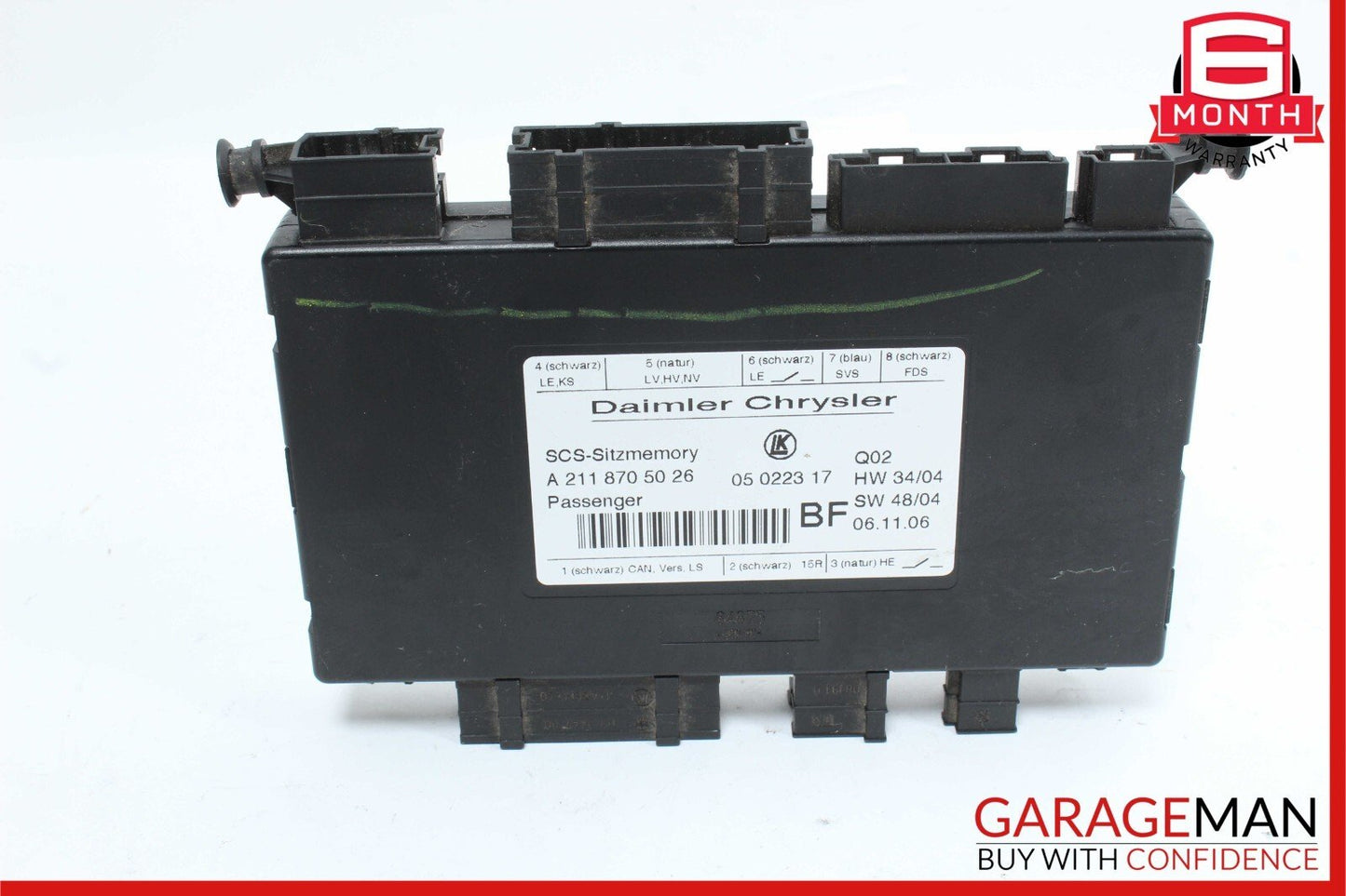 03-12 Mercedes X164 GL450 E350 Under Seat Control Module Front Right Side OEM
