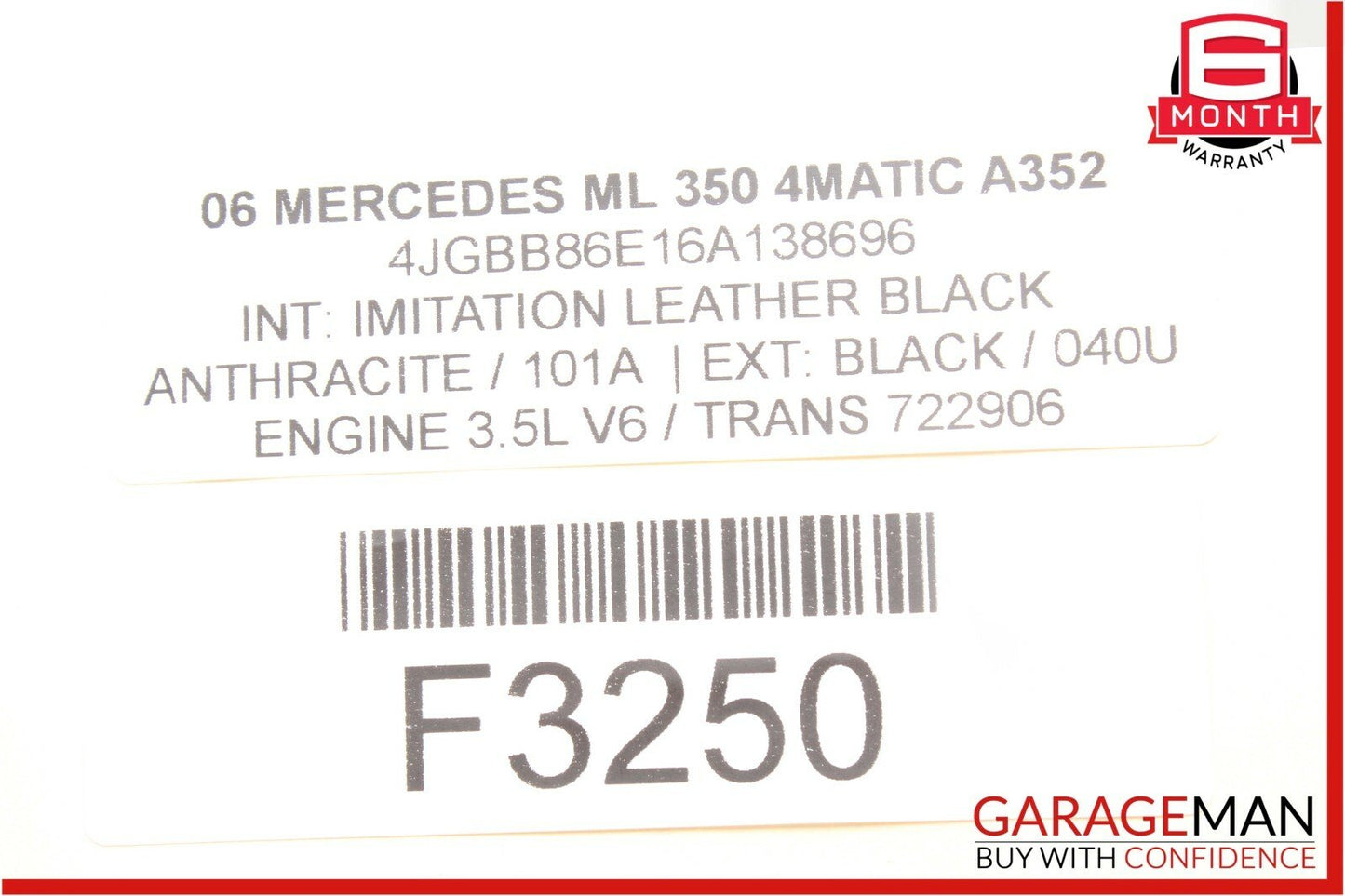 06-08 Mercedes W164 ML350 Front Right Side Headlight Head Light Lamp Bi-Xenon