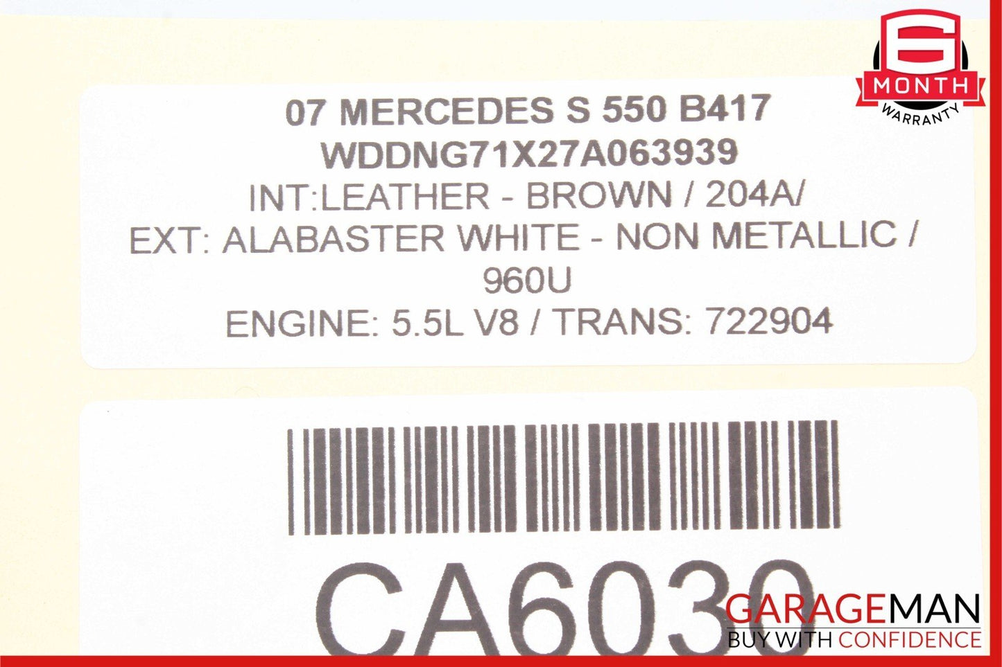 07-13 Mercedes W221 S550 S600 Front Right Side Suspension Lower Control Arm OEM