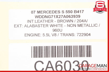 07-13 Mercedes W221 S550 S600 Front Right Side Suspension Lower Control Arm OEM