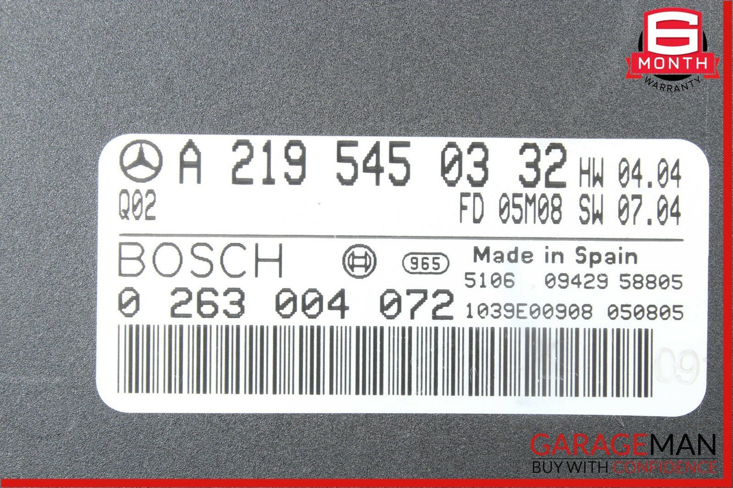 03-11 Mercedes W219 CLS500 Parktronic Control Module PDC 2195450332 OEM