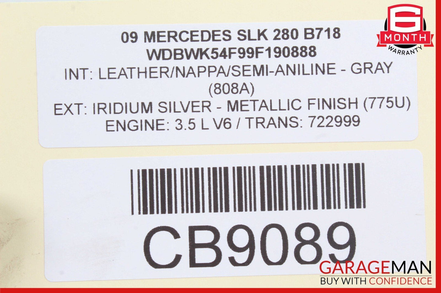 05-11 Mercedes R171 SLK300 SLK280 Front Right Side Lower Control Arm OEM