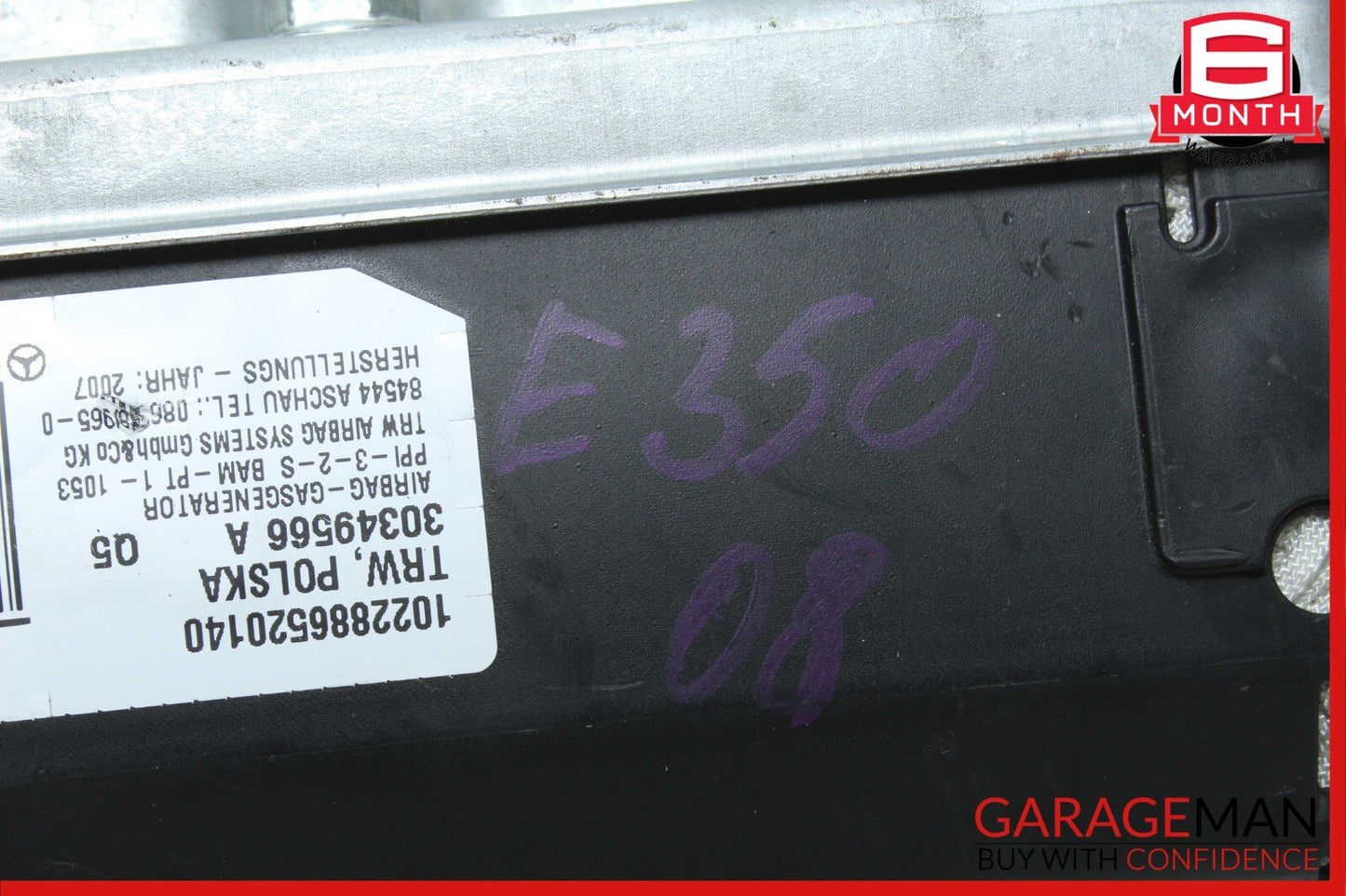 03-09 Mercedes W211 E350 E550 E320 Front Right Side Glove Box Airbag Air Bag