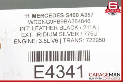 10-13 Mercedes W221 S400 ECM PCU Hybrid Battery Wiring Harness Cable Wire OEM