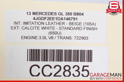 13-16 Mercedes X166 GL350 GL450 Front Left Side Interior Door Panel Assy Beige