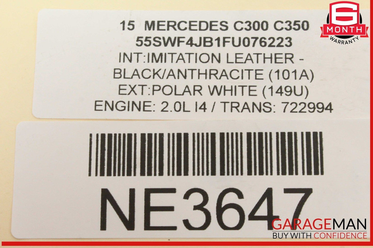 15-18 Mercedes W205 C300 AC A/C Air Conditioning Hose Pipe Line 2058300015 OEM
