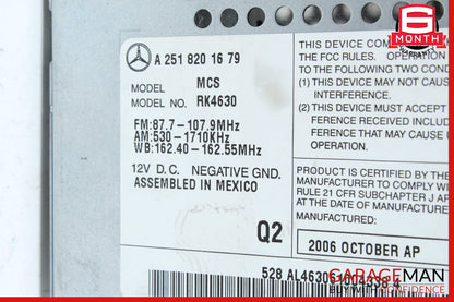 06-08 Mercedes W251 R350 R320 Command Head Unit Navigation Radio CD Player OEM