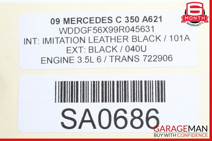 08-14 Mercedes W204 C350 AMG Sport Right Passenger Side Skirt Rocker Panel Black