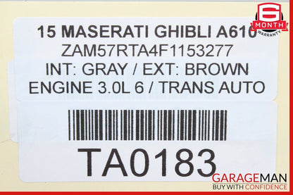 14-17 Maserati Ghibli Right Side Gas Gasoline Fuel Pump Sending Unit OEM